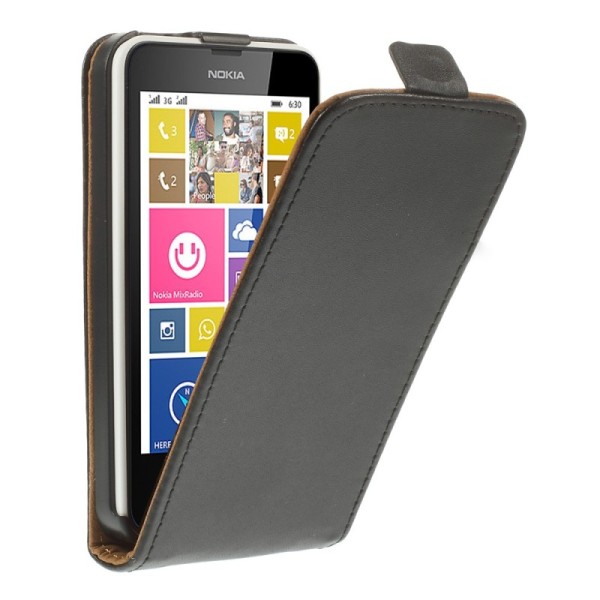 Klasikinis atverčiamas dėklas - juodas (Lumia 630 / 635)