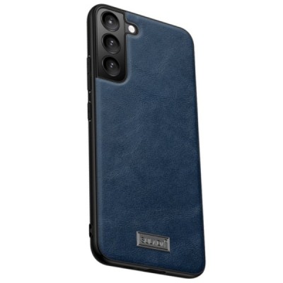„Sulada“ Leather Samsung Galaxy S22 5G (SM-S901X) mėlynas odinis dėklas - nugarėlė | Priedai.lt