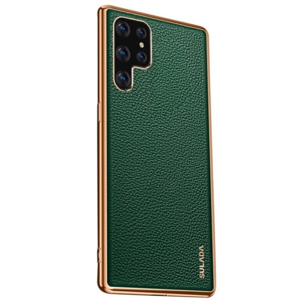„Sulada“ Litchi dėklas - žalias (Galaxy S22 Ultra 5G)