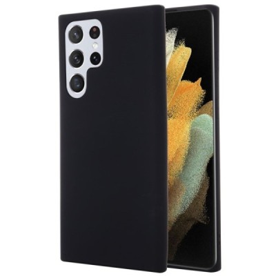 Samsung Galaxy S22 Ultra 5G (SM-S908X) Shell kieto silikono (TPU) dėklas juodas - nugarėlė | Priedai.lt