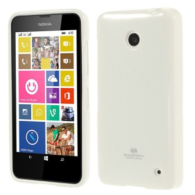 Nokia Lumia 635 Mercury baltas kieto silikono tpu dėklas - nugarėlė / Priedai.lt