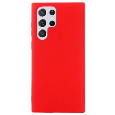 Samsung Galaxy S22 Ultra 5G (SM-S908X) Shell kieto silikono (TPU) dėklas raudonas - nugarėlė | Priedai.lt