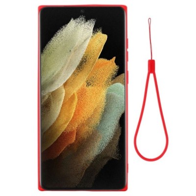 Samsung Galaxy S22 Ultra 5G (SM-S908X) Shell kieto silikono (TPU) dėklas raudonas - nugarėlė | Priedai.lt