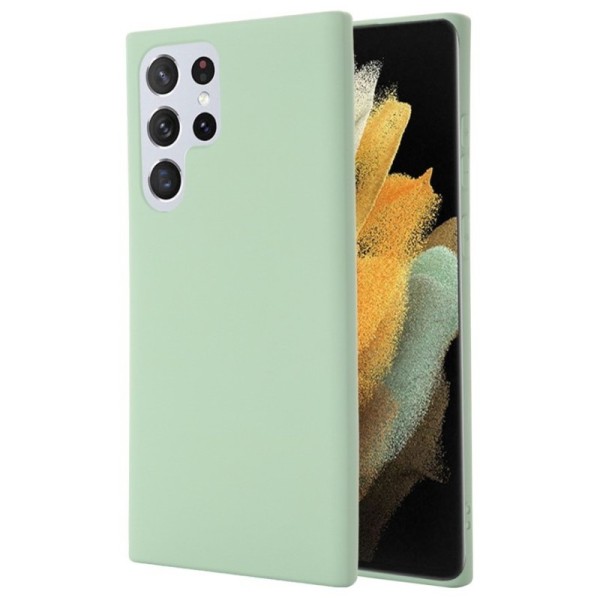 „Shell“ kieto silikono (TPU) dėklas - žalias (Galaxy S22 Ultra 5G)