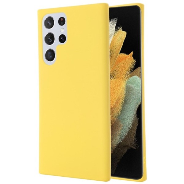 „Shell“ kieto silikono (TPU) dėklas - geltonas (Galaxy S22 Ultra 5G)