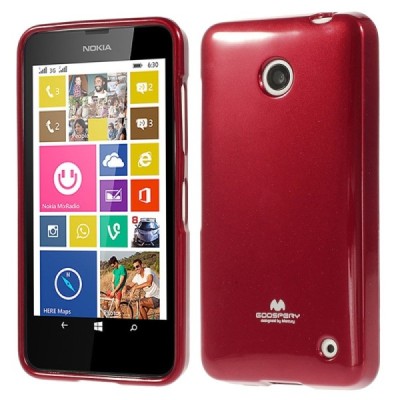 Nokia Lumia 635 Mercury raudonas kieto silikono tpu dėklas - nugarėlė / Priedai.lt