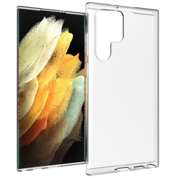 Kieto silikono (TPU) dėklas - skaidrus (Galaxy S22 Ultra 5G)