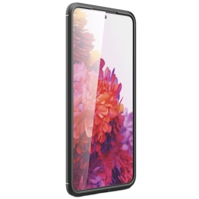 Samsung Galaxy S22+ 5G (SM-S906X) „Carbon“ kieto silikono TPU juodas dėklas - nugarėlė | Priedai.lt