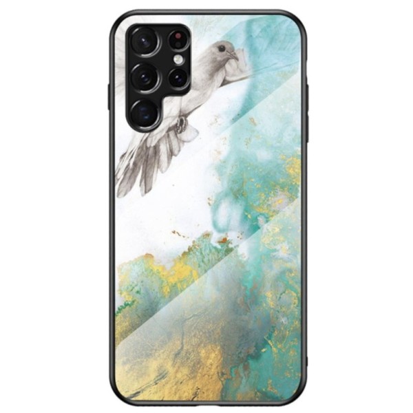„Marble“ kieto silikono (TPU) dėklas - žalias (Galaxy S22 Ultra 5G)