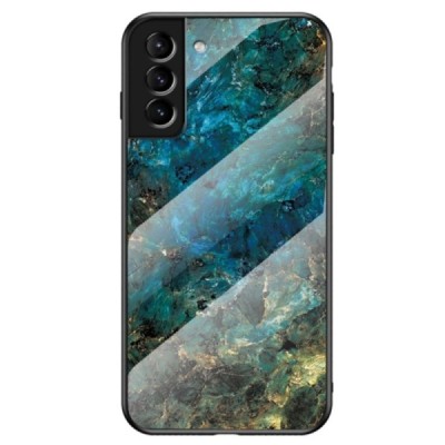 Samsung Galaxy S22 5G (SM-S901X) „Marble“ kieto silikono TPU mėlynas dėklas - nugarėlė | Priedai.lt