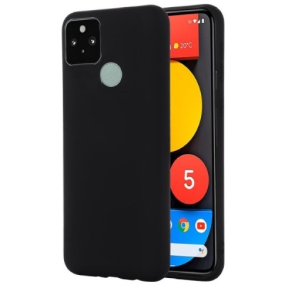 Google Pixel 5A 5G Shell kieto silikono TPU juodas dėklas - nugarėlė | Priedai.lt