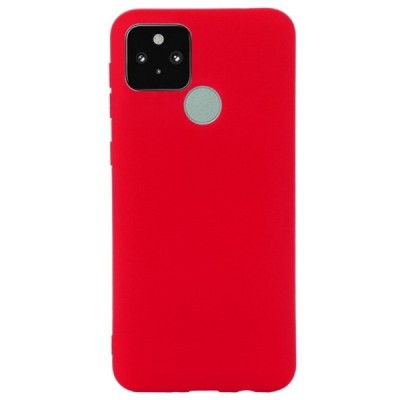 Google Pixel 5A 5G Shell kieto silikono TPU raudonas dėklas - nugarėlė | Priedai.lt