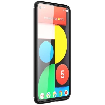Google Pixel 5A 5G „Carbon“ kieto silikono TPU juodas dėklas - nugarėlė | Priedai.lt