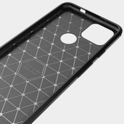 Google Pixel 5A 5G „Carbon“ kieto silikono TPU juodas dėklas - nugarėlė | Priedai.lt
