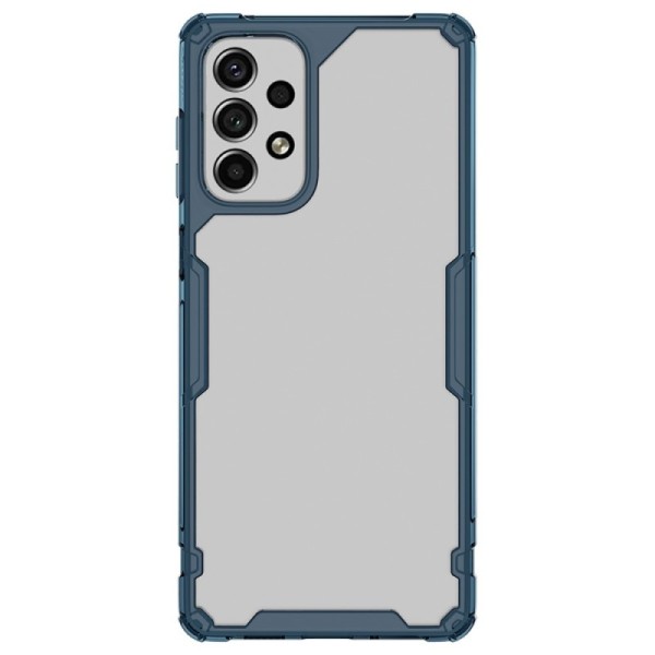 „Nillkin“ Nature TPU Pro sustiprintos apsaugos kieto silikono (TPU) dėklas - skaidrus / mėlynas (Galaxy A53)