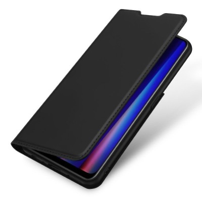 „Dux Ducis“ Skin serijos OnePlus Nord CE 2 juodas odinis atverčiamas dėklas | Priedai.lt