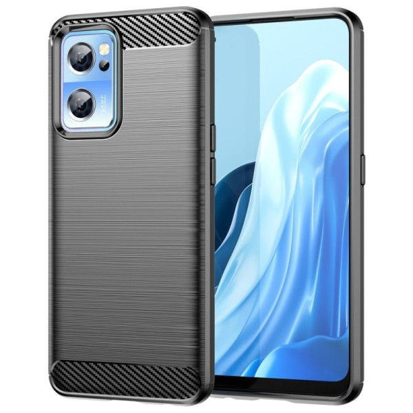 „Carbon“ kieto silikono (TPU) dėklas - juodas (OnePlus Nord CE 2)