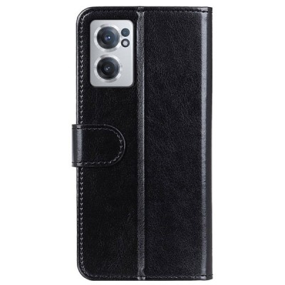 OnePlus Nord CE 2 atverčiamas juodas odinis dėklas - piniginė | Priedai.lt