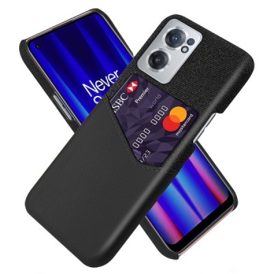 „KSQ“ Shell OnePlus Nord CE 2 juodas odinis dėklas - nugarėlė su kišenėle kortelėms | Priedai.lt