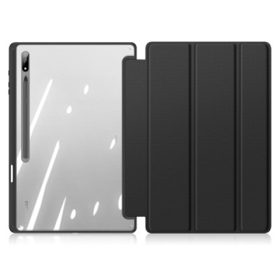 Samsung Galaxy Tab S8 Ultra 14.6" (X900, X906) „Dux Ducis“ Stylus atverčiamas juodas odinis dėklas - knygutė su vieta liestukui 