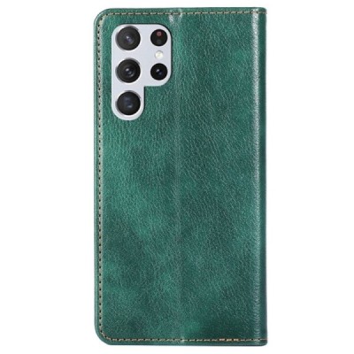 Solidus Samsung Galaxy S22 5G (SM-S901X) žalias odinis atverčiamas dėklas | Priedai.lt