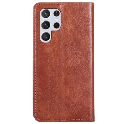 Solidus Samsung Galaxy S22 5G (SM-S901X) rudas odinis atverčiamas dėklas | Priedai.lt
