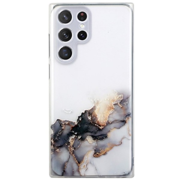 „Marble“ Embossing kieto silikono (TPU) dėklas - skaidrus (Galaxy S22 Ultra 5G)