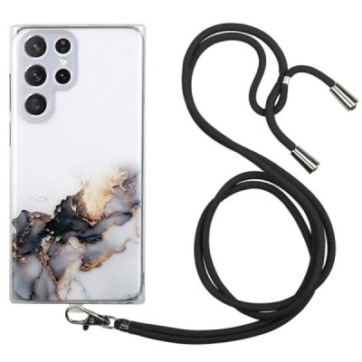 Samsung Galaxy S22 Ultra 5G (SM-S908X) „Marble“ Embossing kieto silikono TPU skaidrus dėklas - nugarėlė | Priedai.lt