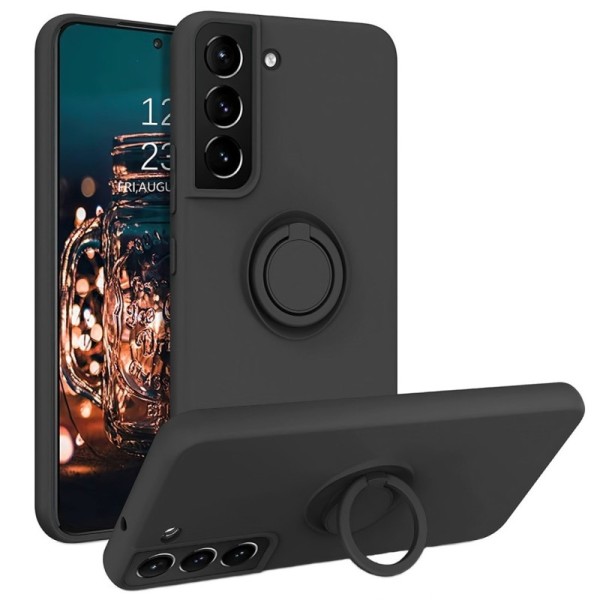 „Ring“ Kickstand (TPU) dėklas - juodas (Galaxy S22 5G)