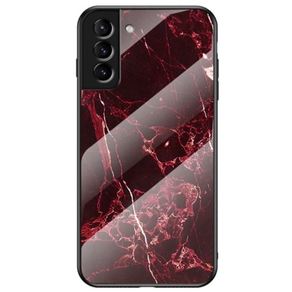 „Marble“ kieto silikono (TPU) dėklas - raudonas (Galaxy S22 5G)