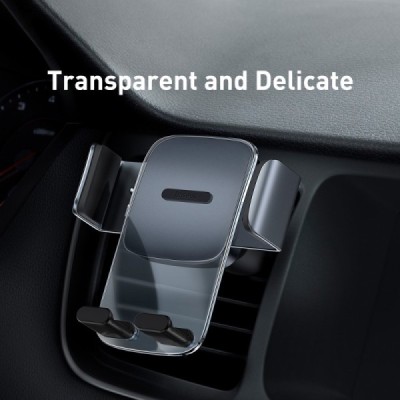 „Baseus“ Easy Control Clamp juodas automobilinis laikiklis (į groteles) | Priedai.lt