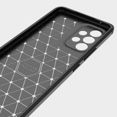 Samsung Galaxy A53 5G (SM-A536B) Carbon kieto silikono TPU juodas dėklas - nugarėlė | Priedai.lt