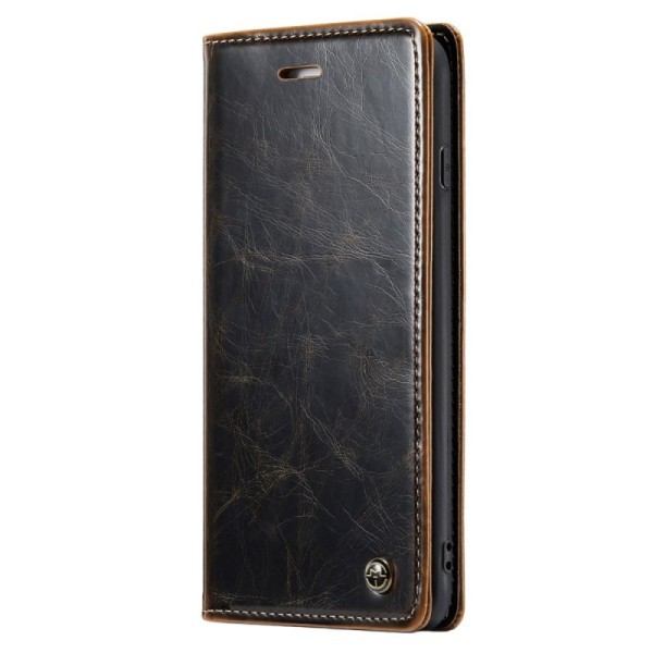 „CaseMe“ solidus atverčiamas dėklas - rudas (iPhone 6 Plus / 6s Plus / 7 Plus / 8 Plus)