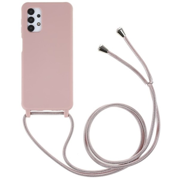 „Strap“ kieto silikono (TPU) dėklas - rožinis (Galaxy A13 4G / A13 5G / A04s)