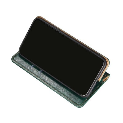 Solidus Samsung Galaxy A13 5G (A04s) žalias odinis atverčiamas dėklas | Priedai.lt
