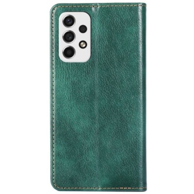 Solidus Samsung Galaxy A53 5G (SM-A536B) žalias odinis atverčiamas dėklas | Priedai.lt