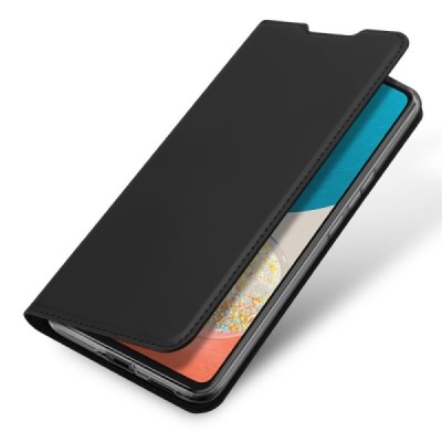 „Dux Ducis“ Skin serijos Samsung Galaxy A53 5G (SM-A536B) juodas odinis atverčiamas dėklas | Priedai.lt