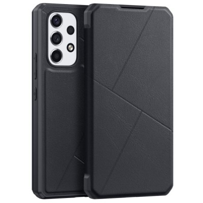 Dux Ducis Skin X serijos Samsung Galaxy A53 5G (SM-A536B) juodas odinis atverčiamas dėklas | Priedai.lt