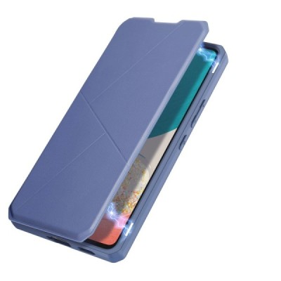 Dux Ducis Skin X serijos Samsung Galaxy A53 5G (SM-A536B) mėlynas odinis atverčiamas dėklas | Priedai.lt