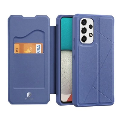 Dux Ducis Skin X serijos Samsung Galaxy A53 5G (SM-A536B) mėlynas odinis atverčiamas dėklas | Priedai.lt