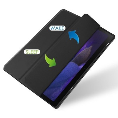 Samsung Galaxy Tab A8 10.5 2021 (X200, X205) „Deluxe“ atverčiamas juodas odinis dėklas - knygutė | Priedai.lt