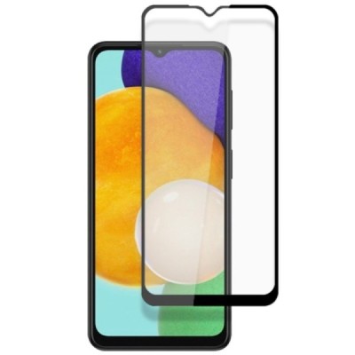Samsung Galaxy A13 5G (SM-A136U) „Mocolo“ 9H 2.5D Tempered Glass sustiprintos apsaugos juodas pilnai dengiantis apsauginis ekran