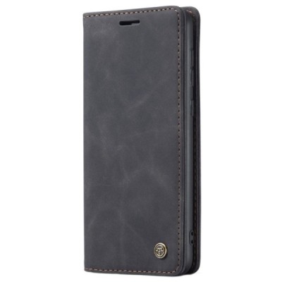 Samsung Galaxy A53 5G (SM-A536B) CaseMe Retro solidus atverčiamas juodas odinis dėklas - knygutė | Priedai.lt