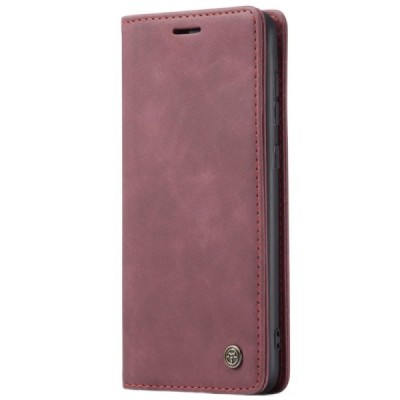 Samsung Galaxy A53 5G (SM-A536B) CaseMe Retro solidus atverčiamas bordo odinis dėklas - knygutė | Priedai.lt