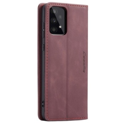 Samsung Galaxy A53 5G (SM-A536B) CaseMe Retro solidus atverčiamas bordo odinis dėklas - knygutė | Priedai.lt