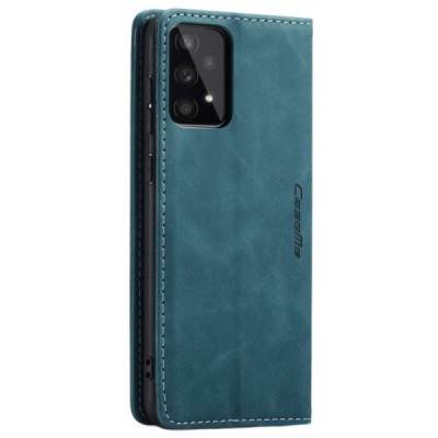 Samsung Galaxy A53 5G (SM-A536B) CaseMe Retro solidus atverčiamas žalias odinis dėklas - knygutė | Priedai.lt