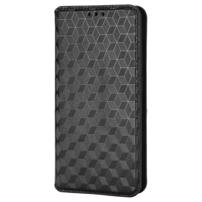 OnePlus Nord CE 2 „Rhombus“ juodas odinis atverčiamas dėklas - knygutė | Priedai.lt