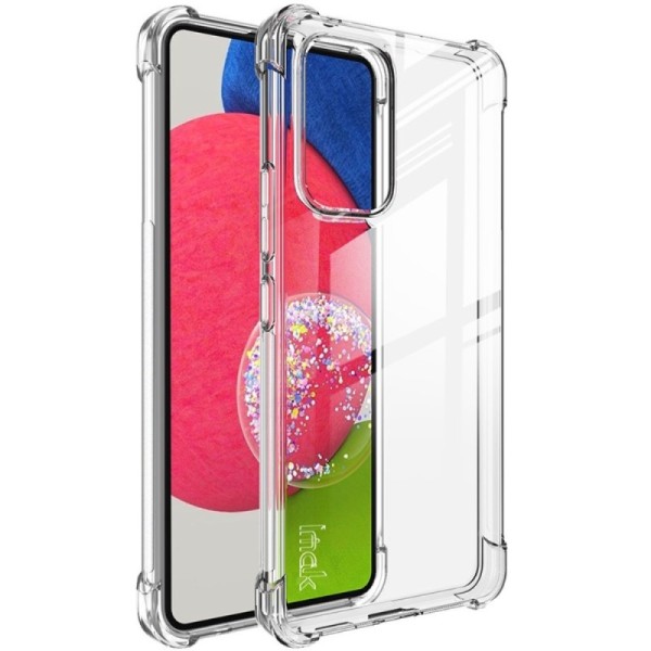 „Imak“ sustiprintos apsaugos kieto silikono (TPU) dėklas - skaidrus + apsauginė ekrano plėvelė (Galaxy A53)