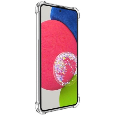 Samsung Galaxy A53 5G (SM-A536B) Imak sustiprintos apsaugos kieto silikono TPU skaidrus dėklas - nugarėlė + apsauginė ekrano plė