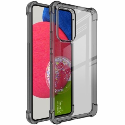Samsung Galaxy A53 5G (SM-A536B) Imak sustiprintos apsaugos kieto silikono pilkas TPU skaidrus dėklas - nugarėlė + apsauginė ekr